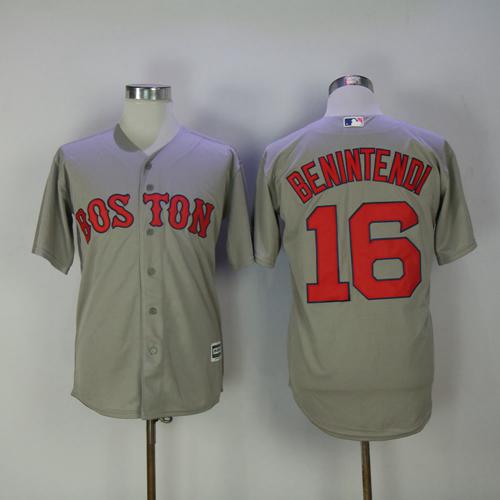 Red Sox #16 Andrew Benintendi Grey New Cool Base Stitched MLB Jersey